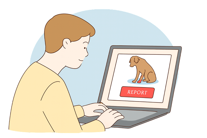 Person filling report details