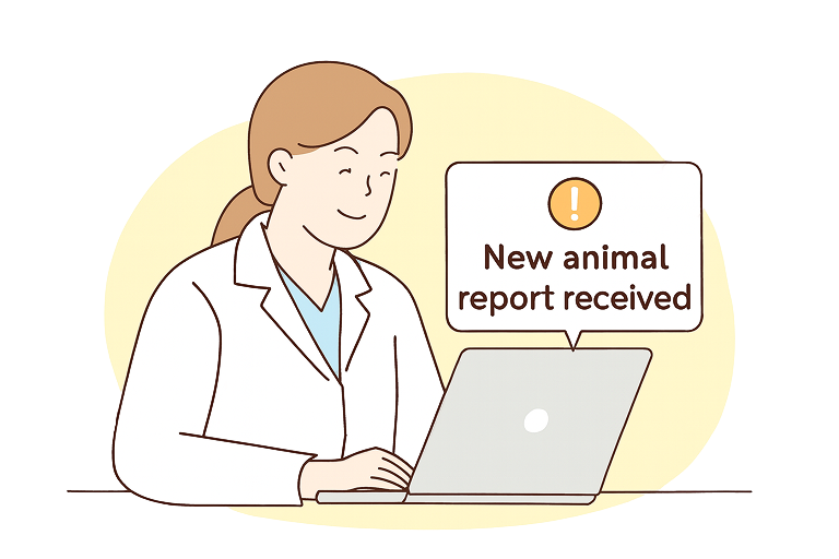 Vet receiving report